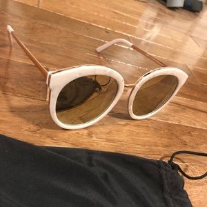 ASOS Oversized Round sunglasses w/ rose gold flash